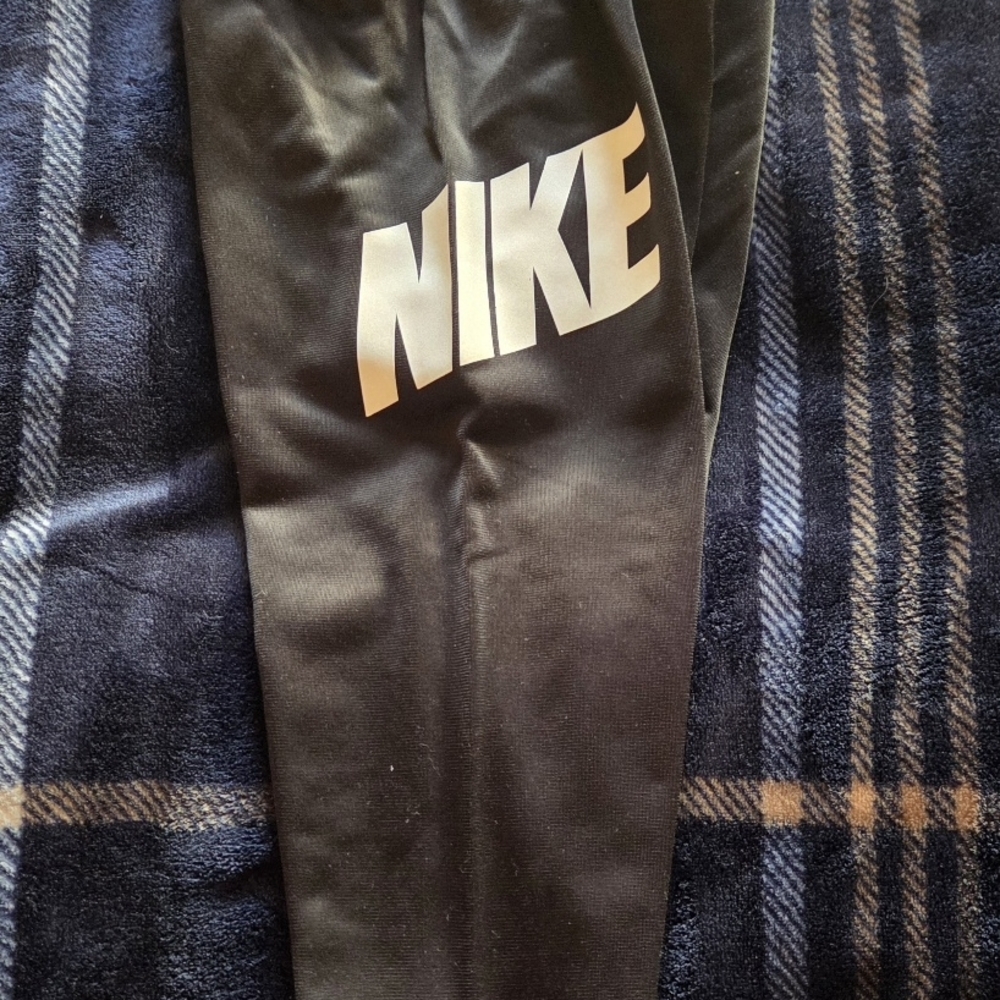 Nike Kids Black Joggers with White Logo